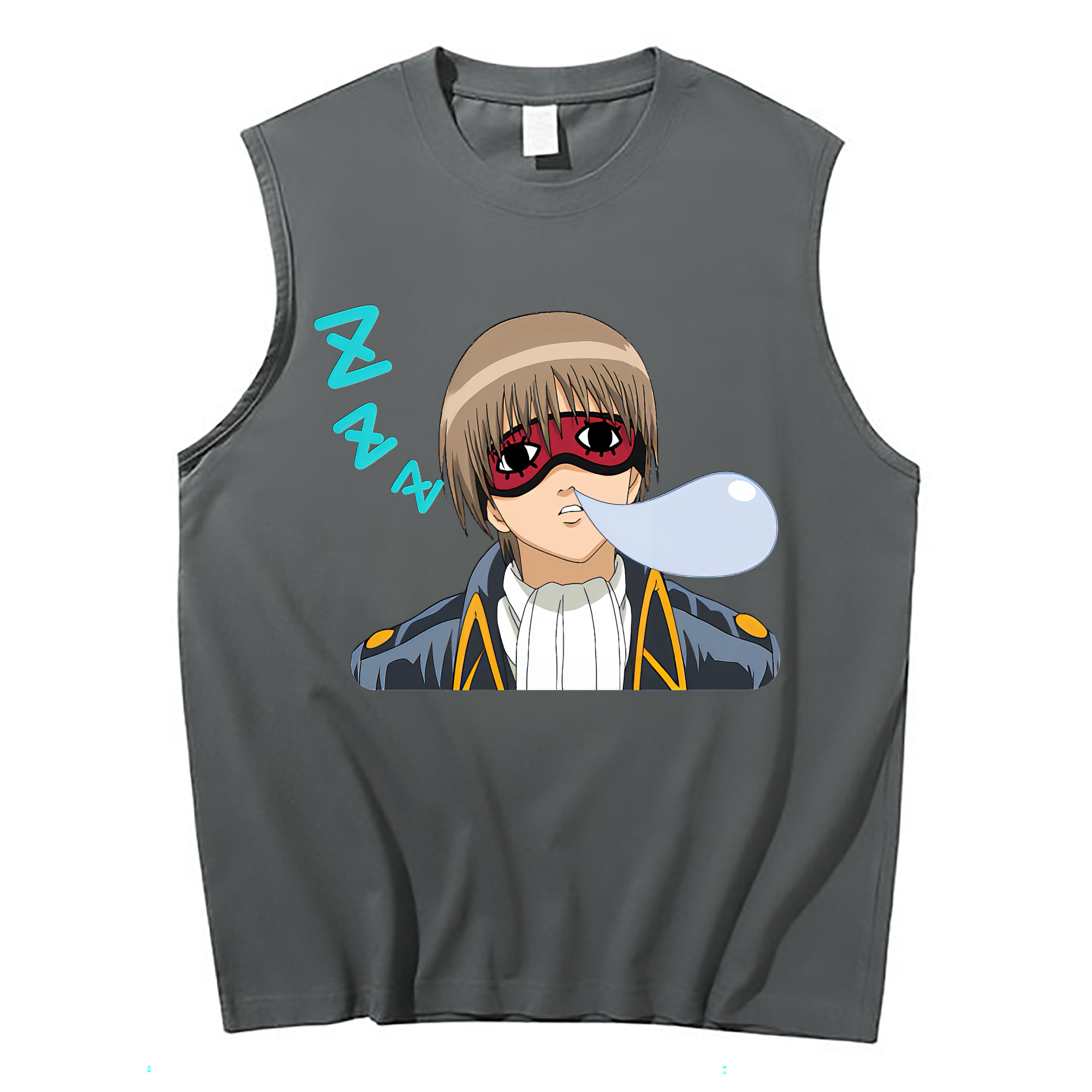 （画像用） ぎんたま 坂田銀時（さかたぎんとき） 神楽 志村新八（しむら しんぱち） GINTAMA Sakata Gintoki Kagura Shimura Shinpachi コットン100％タンクトップ（フロントプリント）
